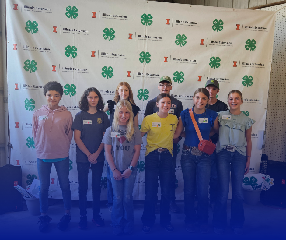 9 MMS students in FFA pictured at the 1st Annual Crawford County Livestock Judging contest