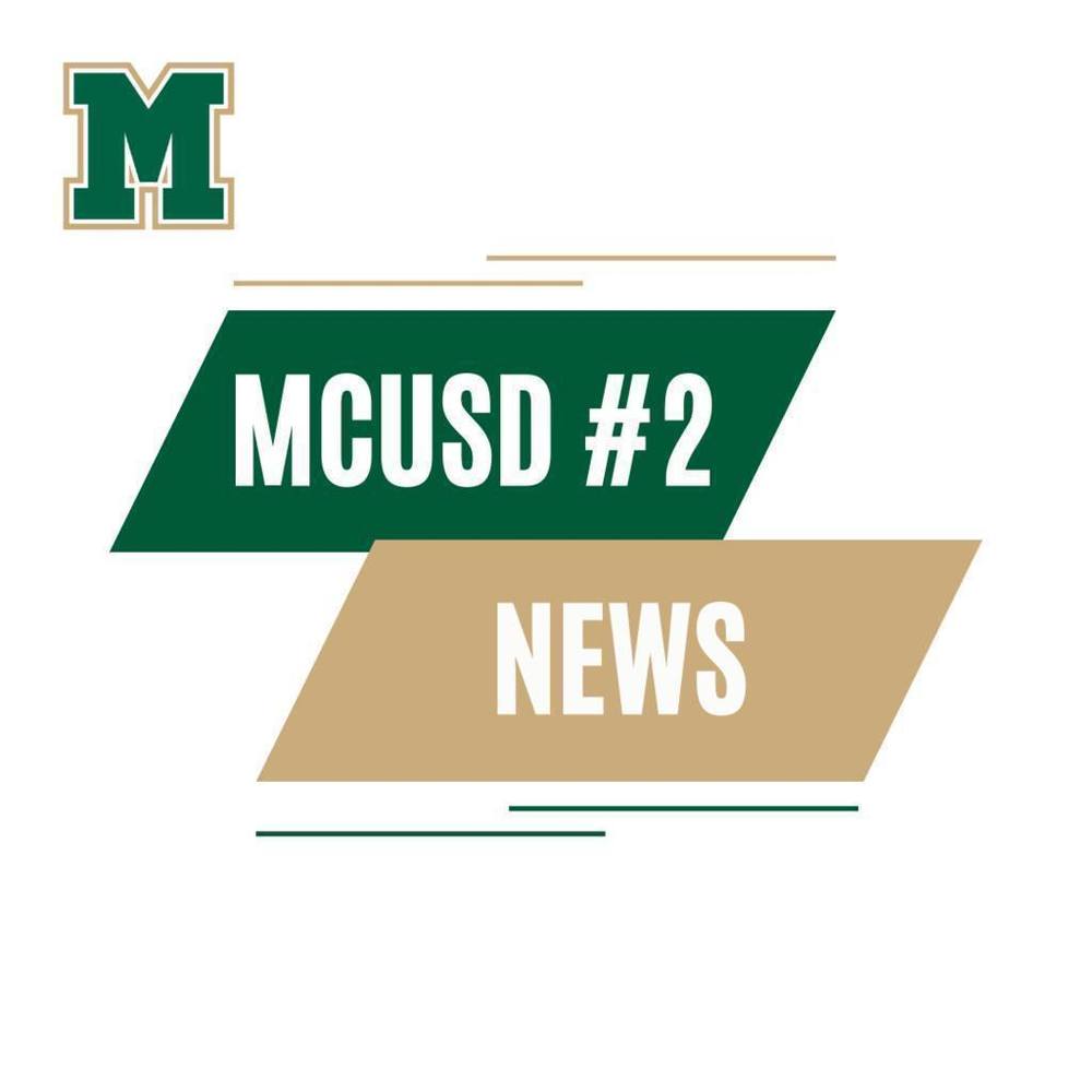 MCUSD2 News Graphic - School Branded Colors and Logo