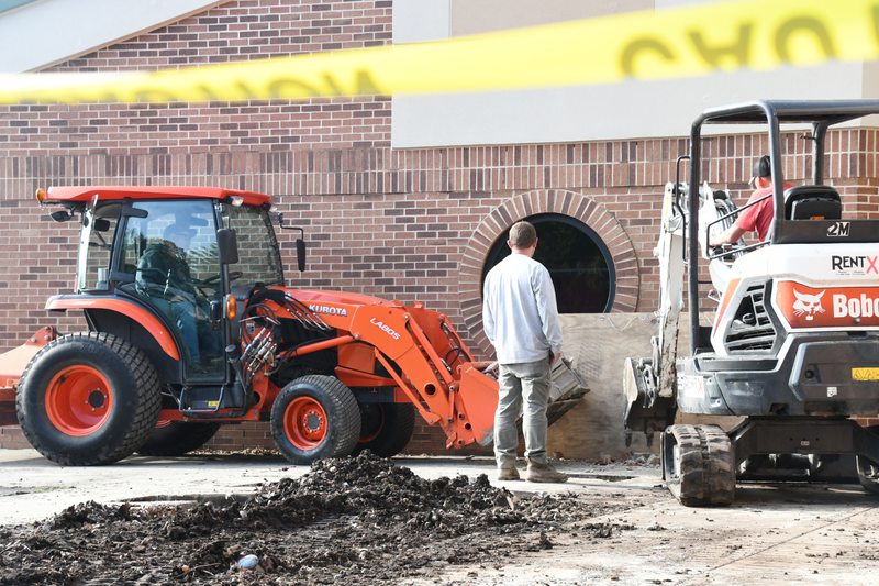 Photo of Photo of the old kindergarten playground under construction at Williams
