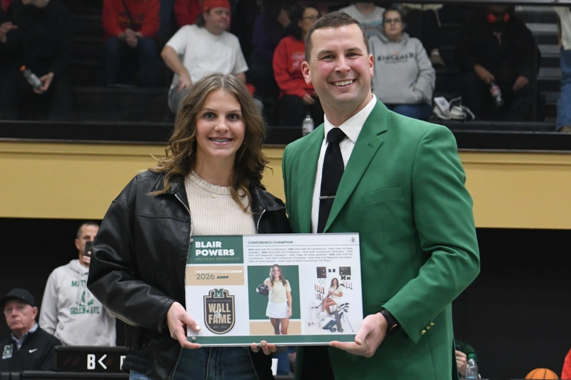 Trent Duckett with Blair Powers presenting his Wall of Fame Plaque