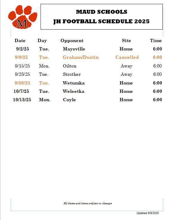 JH FOOTBALL