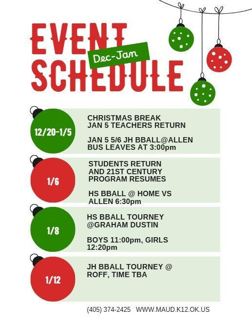 EVENT SCHEDULE