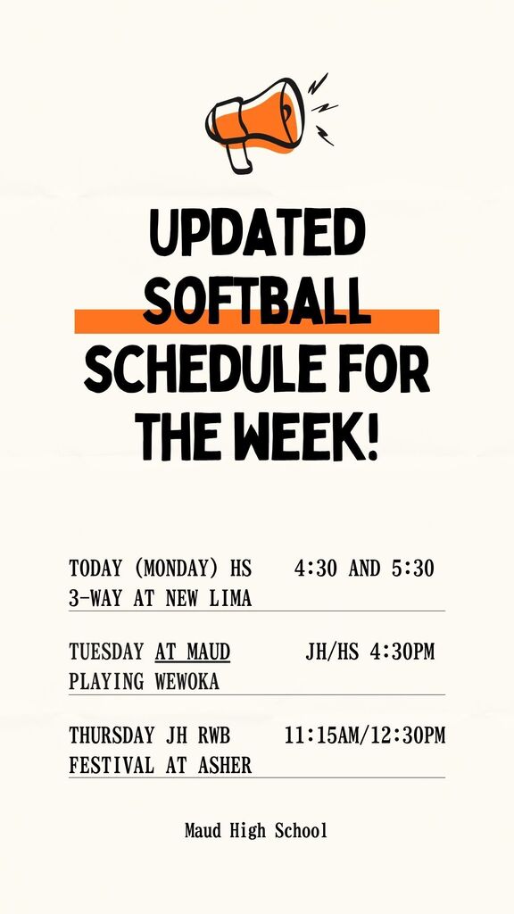 Softball Schedule