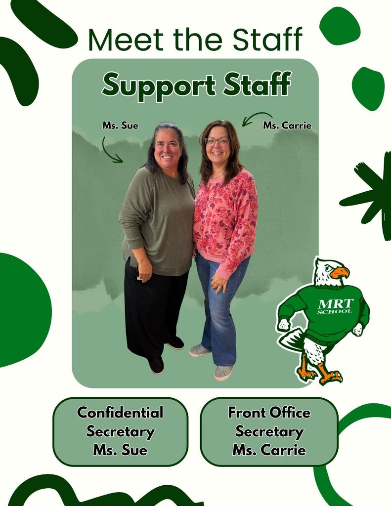 Administrators: Mrs. Cassady + Dr. Cohen Support Staff: Mr. Jorgenson, Miss. Dana, Mr. Tom, Mr. Camac, Ms. Sue + Ms. Carrie