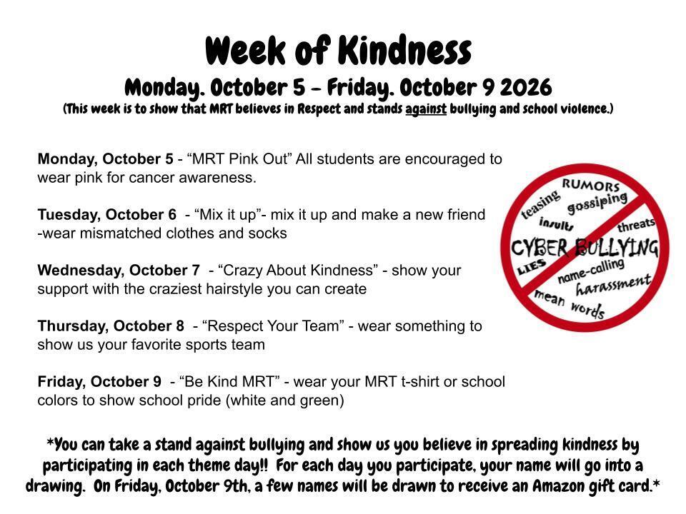 Week of Kindness Spirit Week