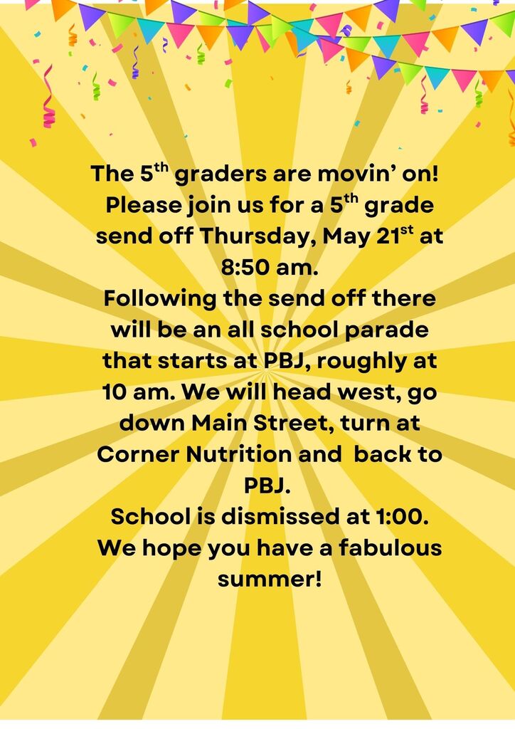 5th Grade Send Off