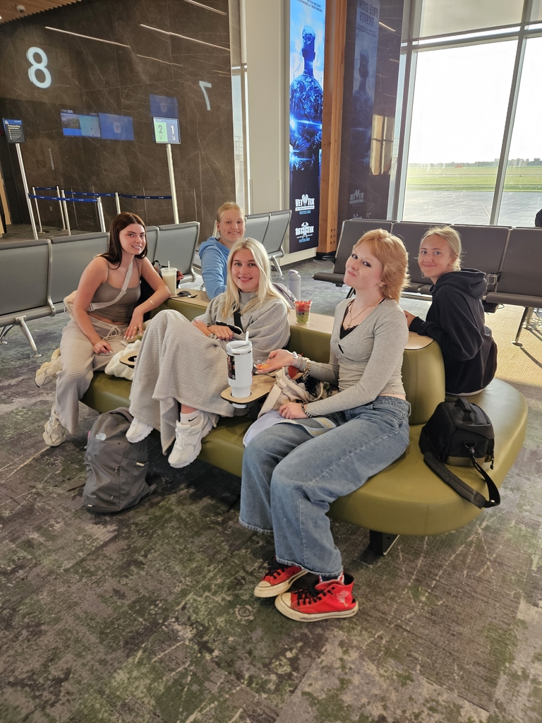 Enjoying some downtime before flight