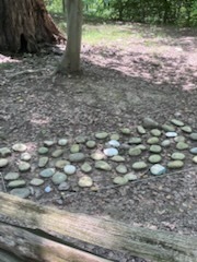 Marker of a resting place of one of the many slaves