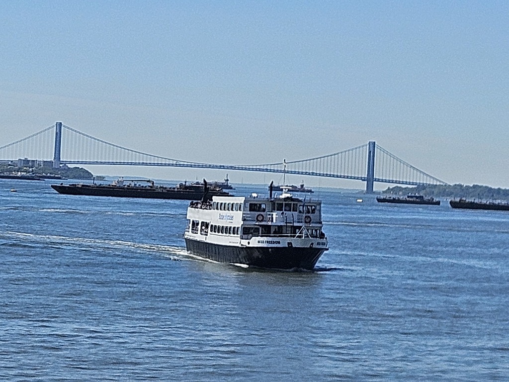 One of the ferries to the island