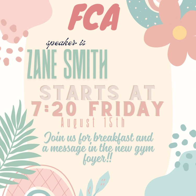 FCA meets in the foyer of the school gym.