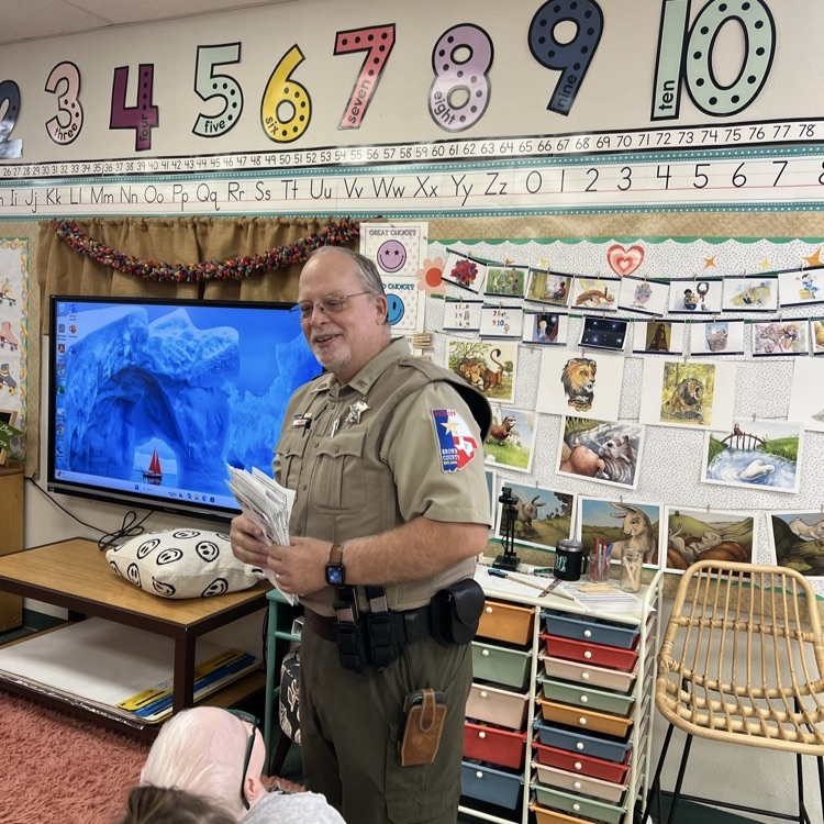 They made him cards for his service to our community!