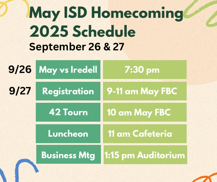 Homecoming Activities for September 26 & 27