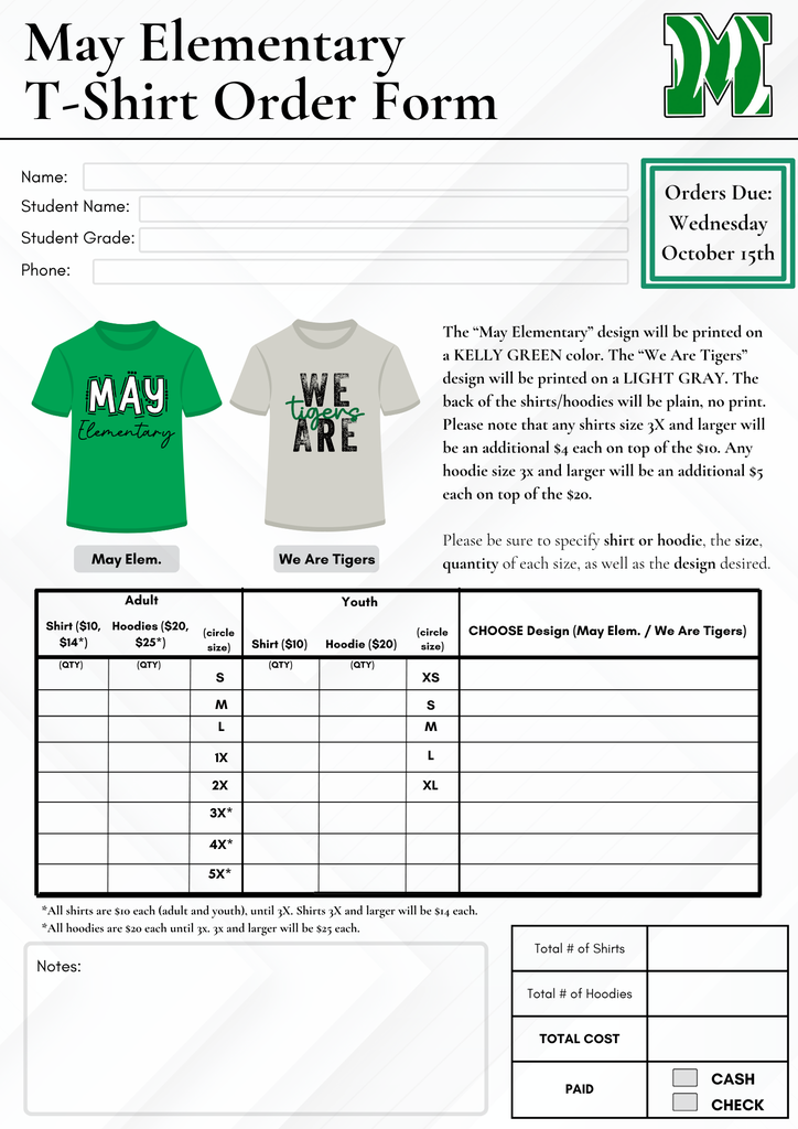 May Elementary T-shirts