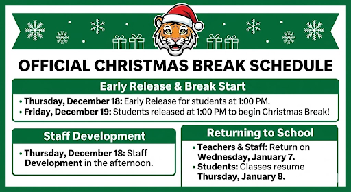 Christmas Break Schedule