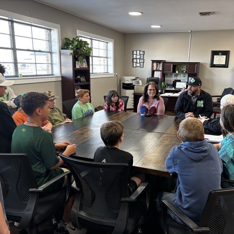 5th grade meeting with May ISD superintendent and CFO