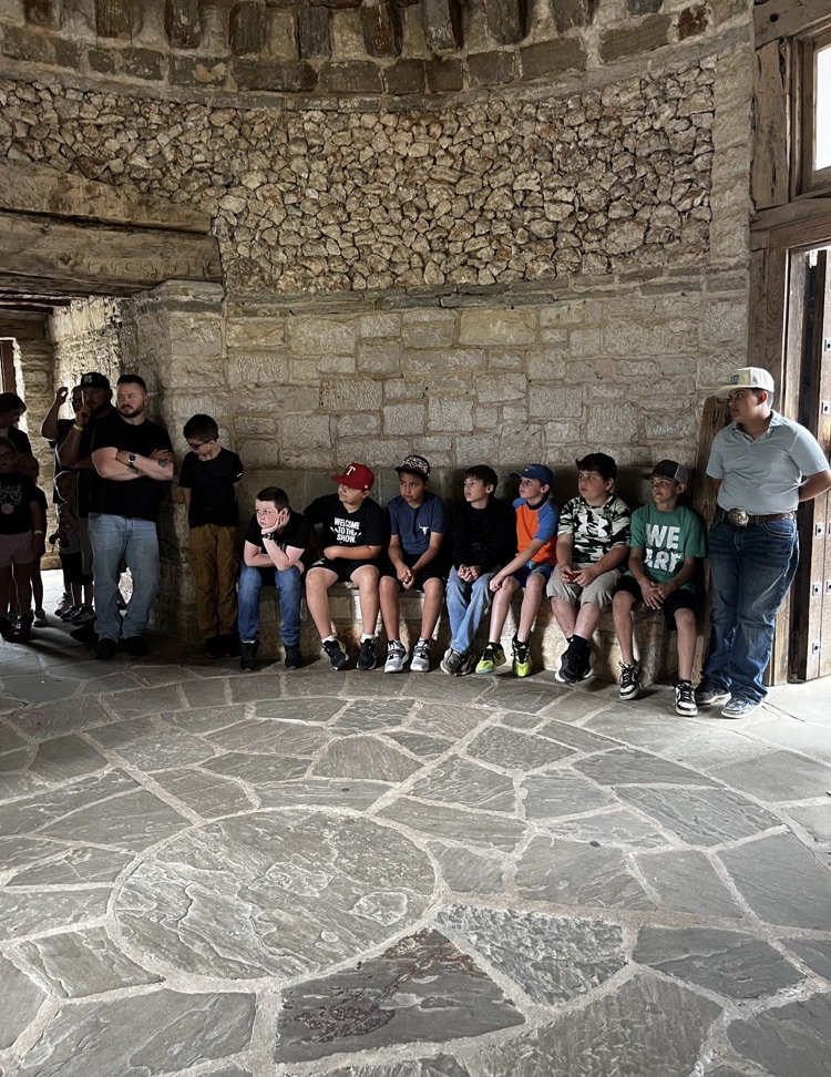 Listening to instructions before entering the cavern