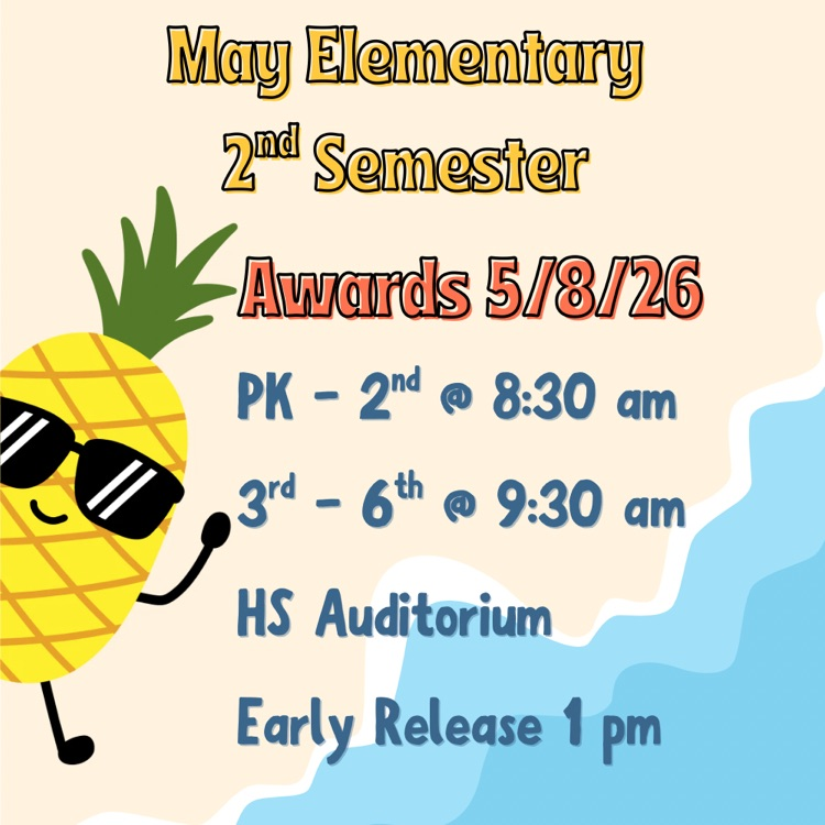 Elementary Awards Assembly Announcement