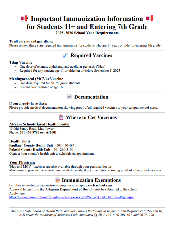 Immunization Flyer 2025-26