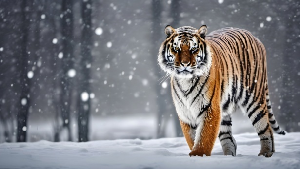 Tiger in the Snow