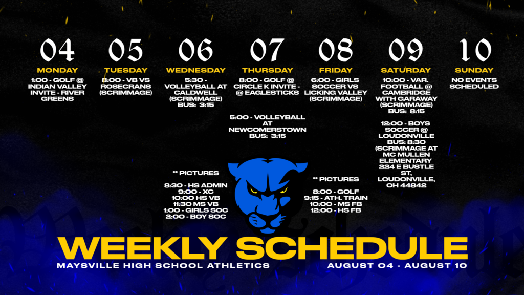 weekly schedule 
