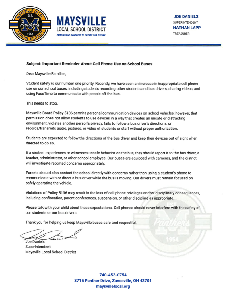 bus letter