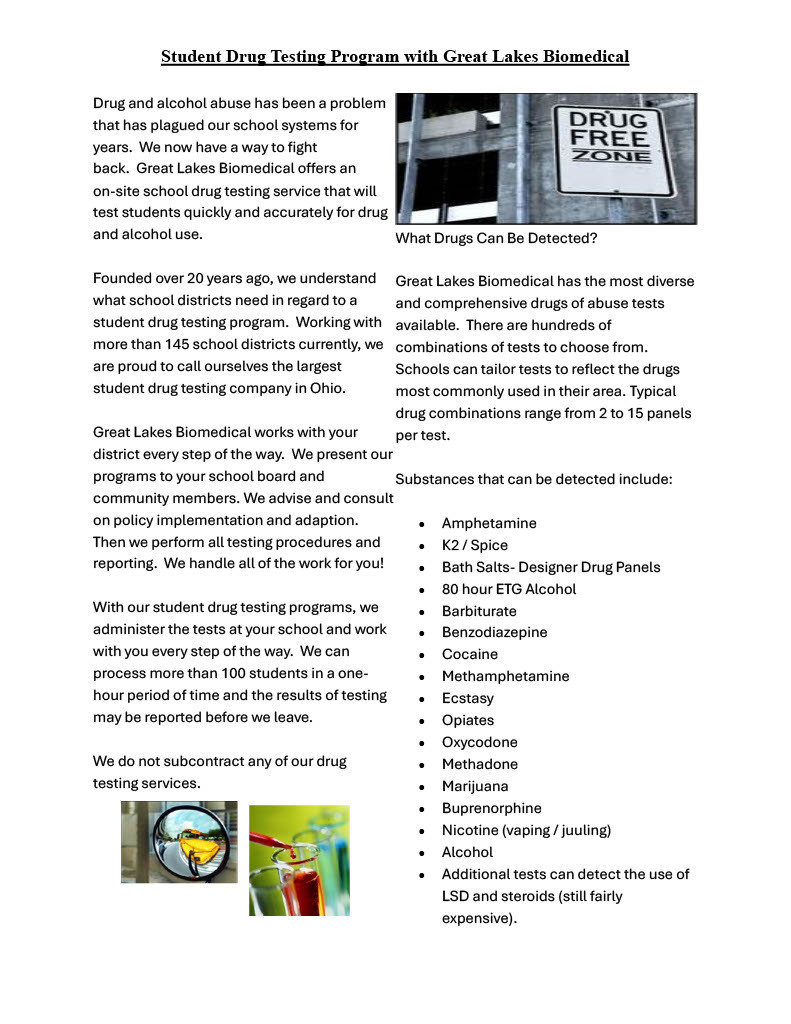 Maysville High School Drug Free Club Flier