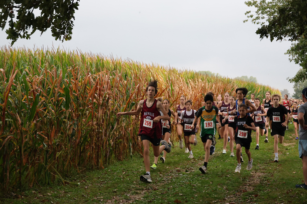 Ripon Cross Country Meet Girls finished 4th and boys finished 8th along wet muddy paths