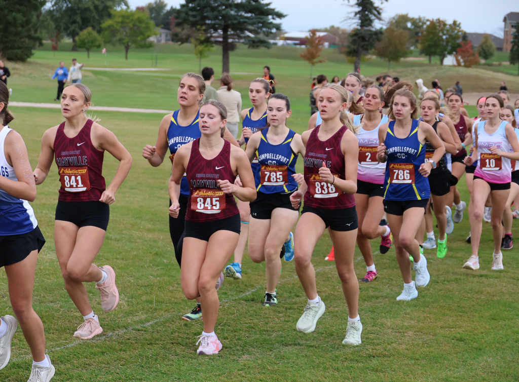 Congratulations to Mayville Cross Country for a strong performance at the Conference Meet! Varsity and JV Girls teams both earned 2nd place, and Varsity Boys earned 6th. Mayville athletes earned individual conference honors including Crystall M. (HM), Mette G. (2nd Team), Sidney D. (1st Team), Samara H. (HM), Adam B. (2nd Team), Caden L. (HM), and Destiny G. (HM), as well as our junior high runners Norah B. (4th), Eli M. (6th), and Marcus G. (3rd). Congrats, Cards!