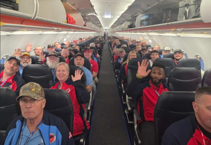 Grade 8 had the opportunity to adopt an Honor Flight Veteran this year. Mr. Dale Herrick, Vietnam Vet, flew out of Green Bay Austin Straubel Airport on November 1st. He received a letter, a poster and cards of gratitude created by our 8th graders while on his flight home from Washington D.C. on Saturday evening.  Eighth graders did a fabulous job writing to someone they did not know, showing their empathy, gratitude and appreciation to Mr. Herrick through the “Mail Call”!