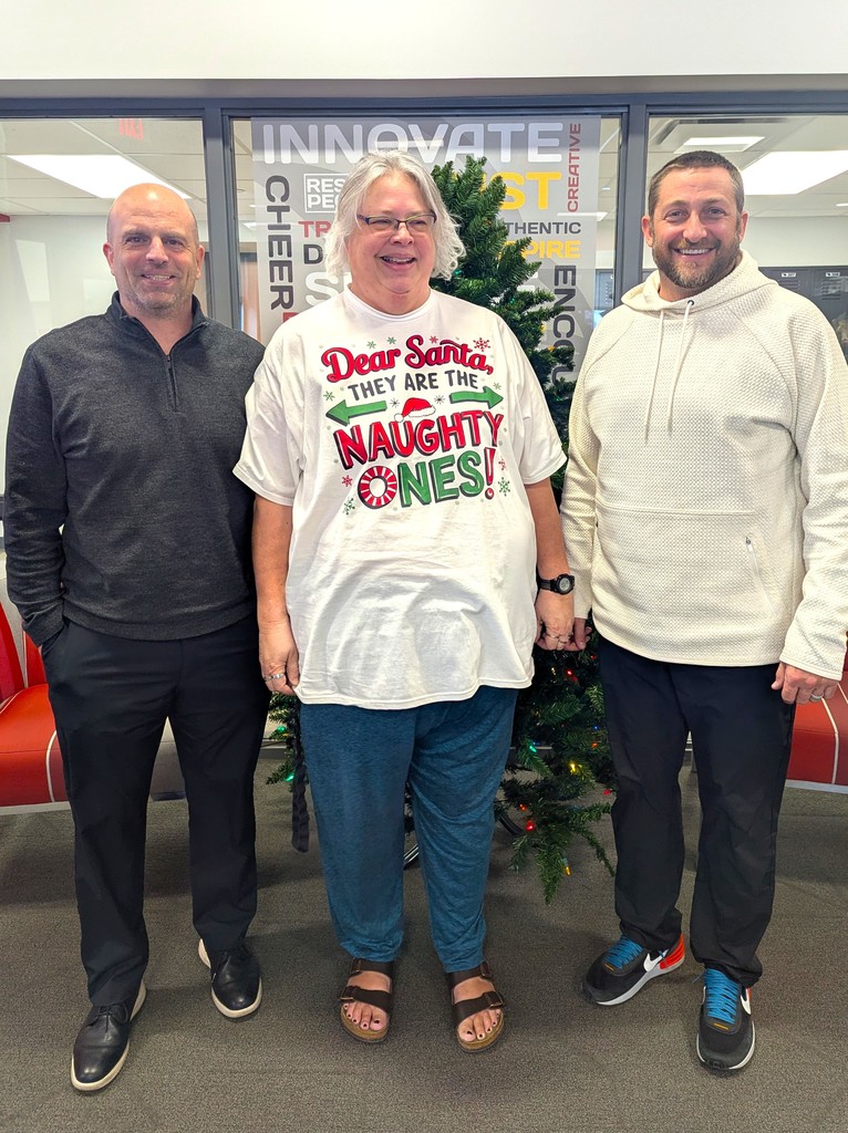 Mrs. Heideman's shirt really sums it up for MHS! 🤣 Thanks to Mr. Blaha and Mr. Dwyer for being such good sports!! #mayvilleschools #mayvillecardinals #cardinalpride