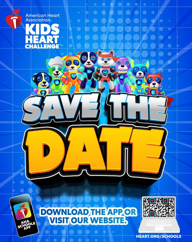 Save the Date! MES is kicking off the Kids Heart Challenge on 1/12/2026! Be the first one at your school to sign up and start earning cool thank-you gifts! http://www2.heart.org/site/TR?fr_id=12398&pg=company&company_id=542608 