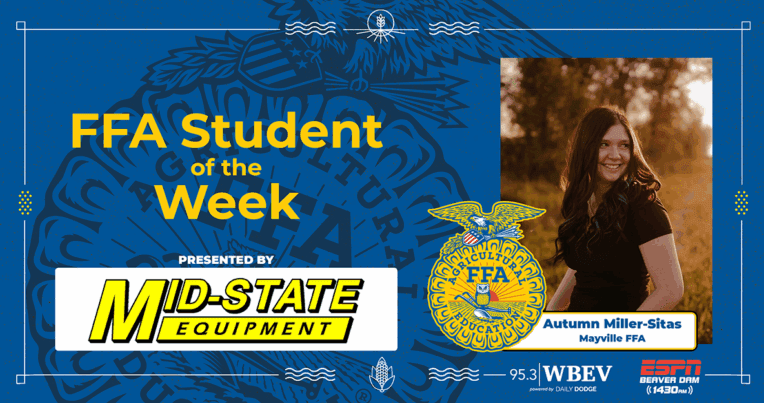 MHS senior Keegan S. was selected as this week's Mid-State Equipment 95.3 WBEV FFA Member of the week. Congratulations, Keegan! #mayvillecardinals #mayvilleschools #cardinalpride