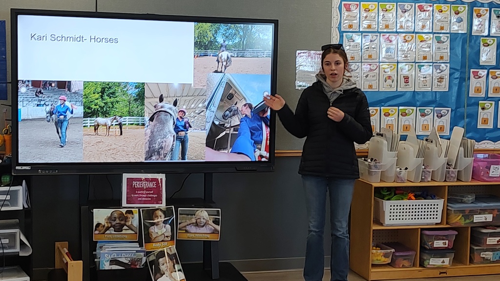 MHS FFA students visited our 5K classes down the hill at MES to extend their learning about farms during one of their recent Science/ELA units. Our high schoolers presented their real life experiences from farm animal care to tractor restoration, and even connecting the dots between the snacks the kids eat and what crops are used to create those snacks! (Raising horses presentation)