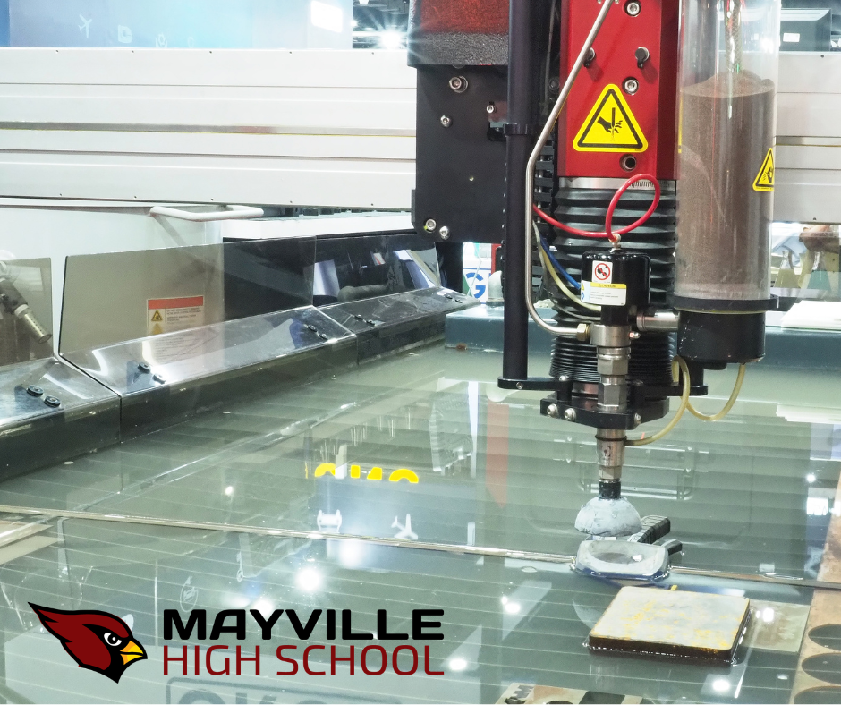 Tech Ed Plasma Table Image with MHS logo to promote Create with a Cardinal fundraiser