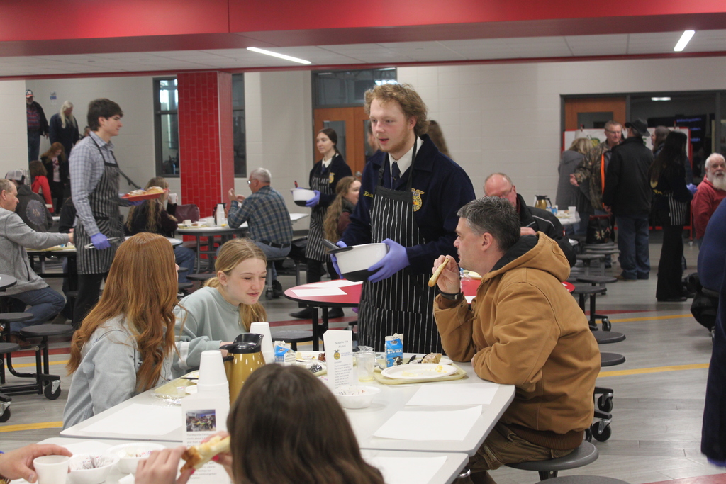 SAVE THE DATE! FFA Alumni Breakfast - Sunday, March 1st, 2026! Join the Mayville FFA Alumni for its 39th annual Country-Style Breakfast on Sunday, March 1st, from 8am-12pm in the Mayville Jr/Sr High School Cafeteria! All-you-can-eat scrambled eggs, pork sausage, honey-glazed ham, local cheese, toast, oven-fresh cinnamon rolls, orange juice, milk and coffee. Door prizes for purchase to win. $10 per adult (age 13+), $5 per child (age 6 - 12), Free for Children (age 5 and under). All proceeds used to fund the Mayville FFA Alumni Scholarship Program. #mayvillecardinals #cardinalpride