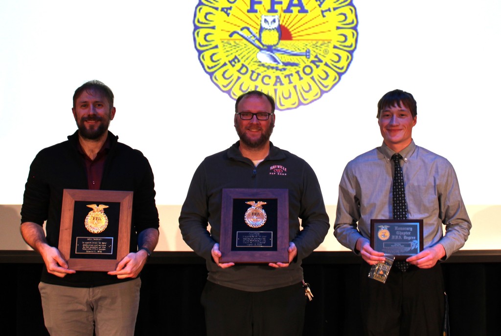 FFA community partner award recipients smiling for photo