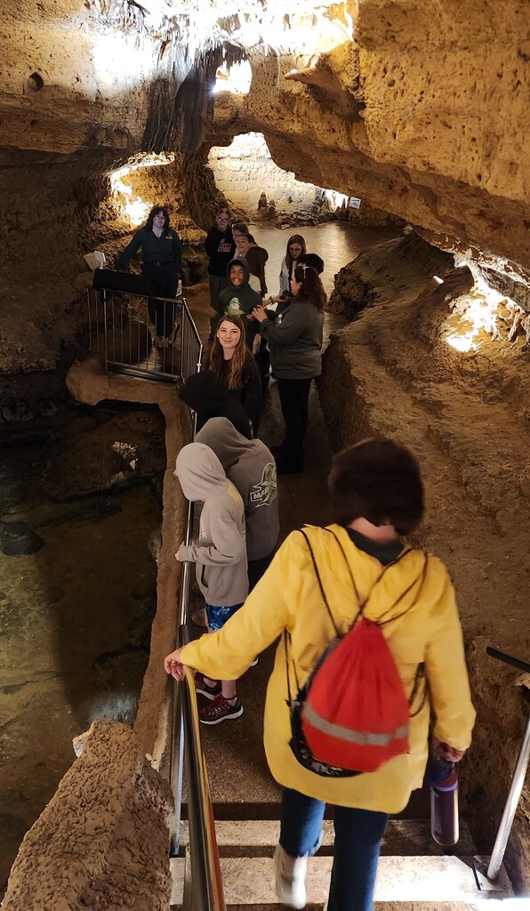 Students at Cave of the Mounds field trip