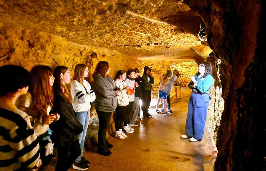 Students at Cave of the Mounds field trip