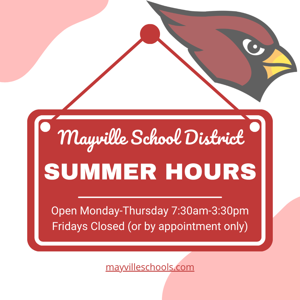 Summer Hours graphic describing when the office is open per the post