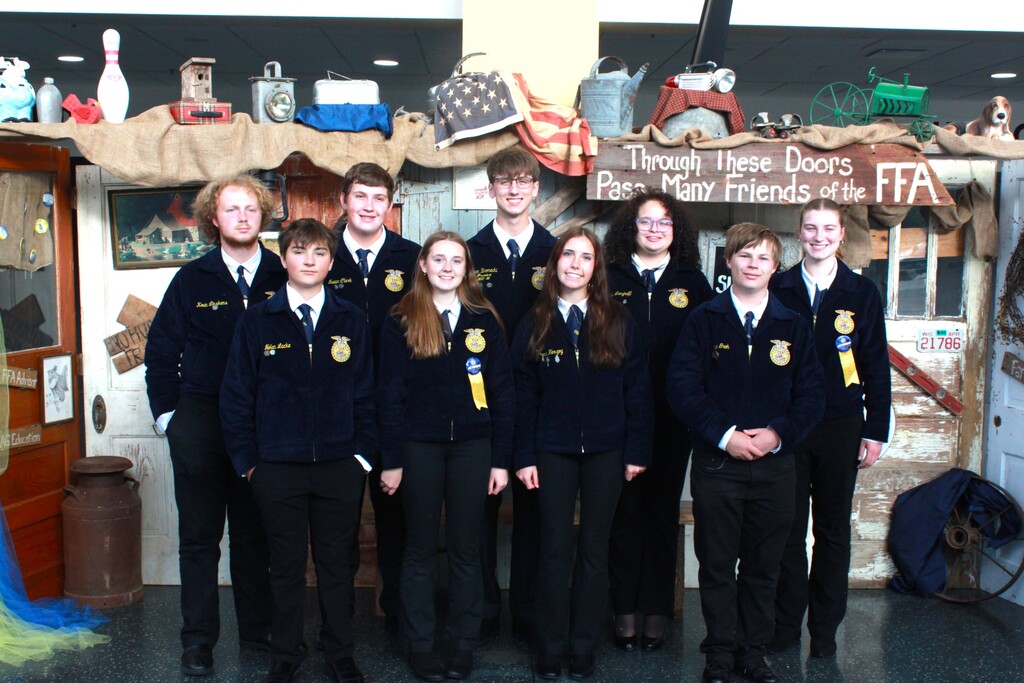FFA students smiling at FFA State Convention in June