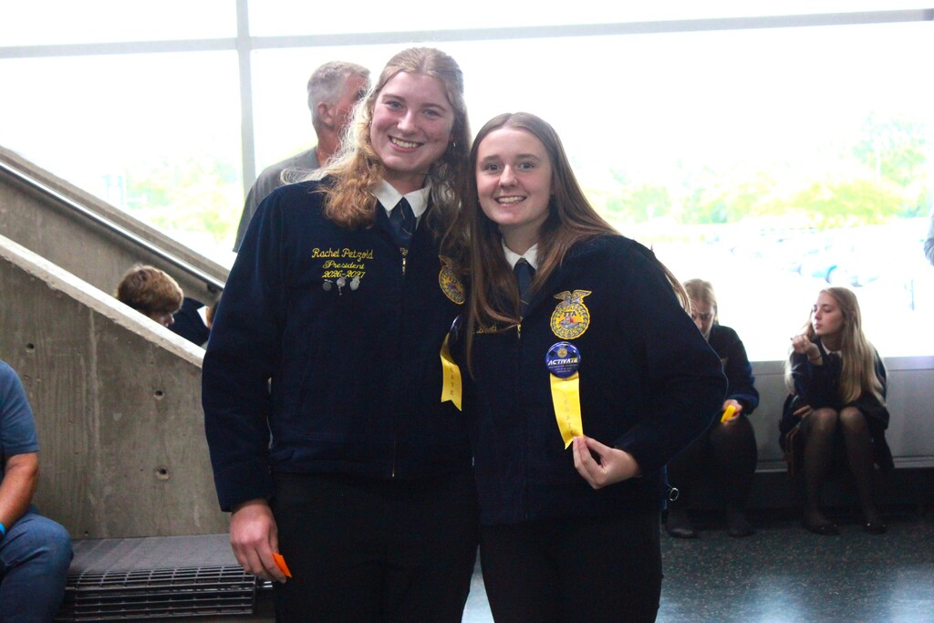 FFA students smiling at FFA State Convention in June
