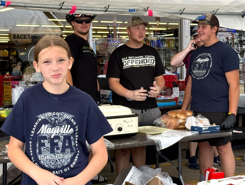 FFA Steak Fry with students serving