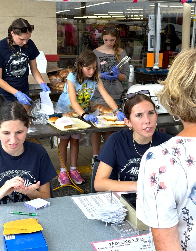 FFA Steak Fry with students serving