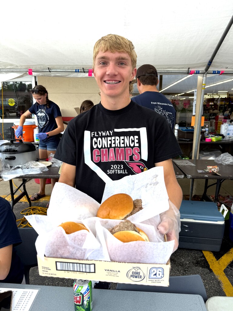 FFA Steak Fry with students serving