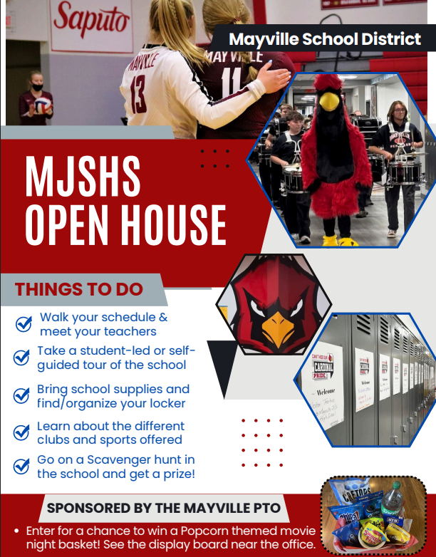 Mayville Jr/Sr High School Open House Flyer