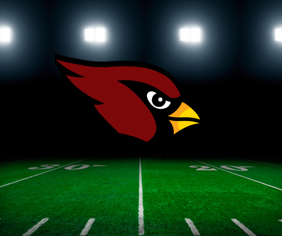 Cardinal football graphic field and lights