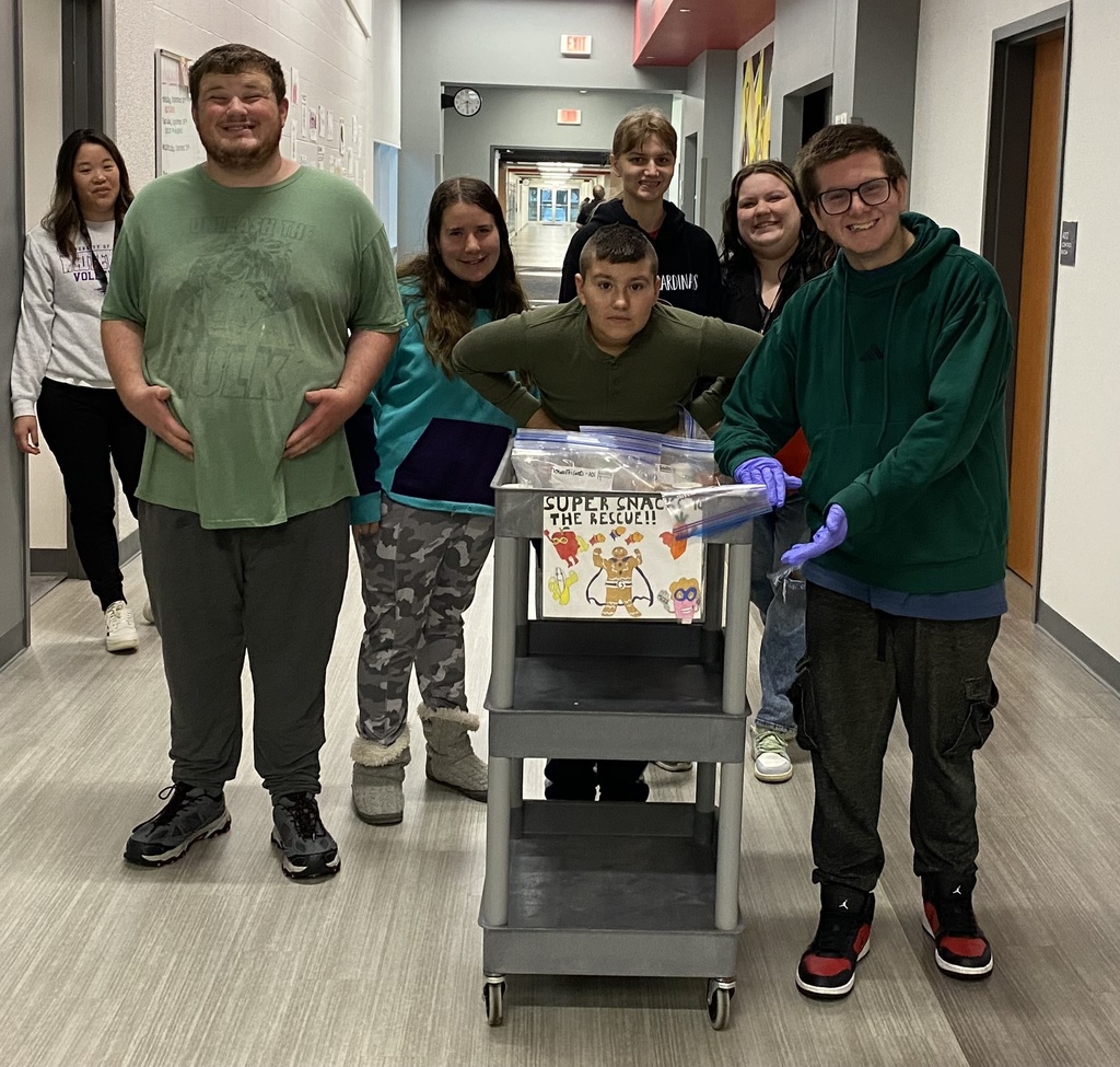 Super Snacks are on the go! Students delivering Super Snacks as part of a new program.