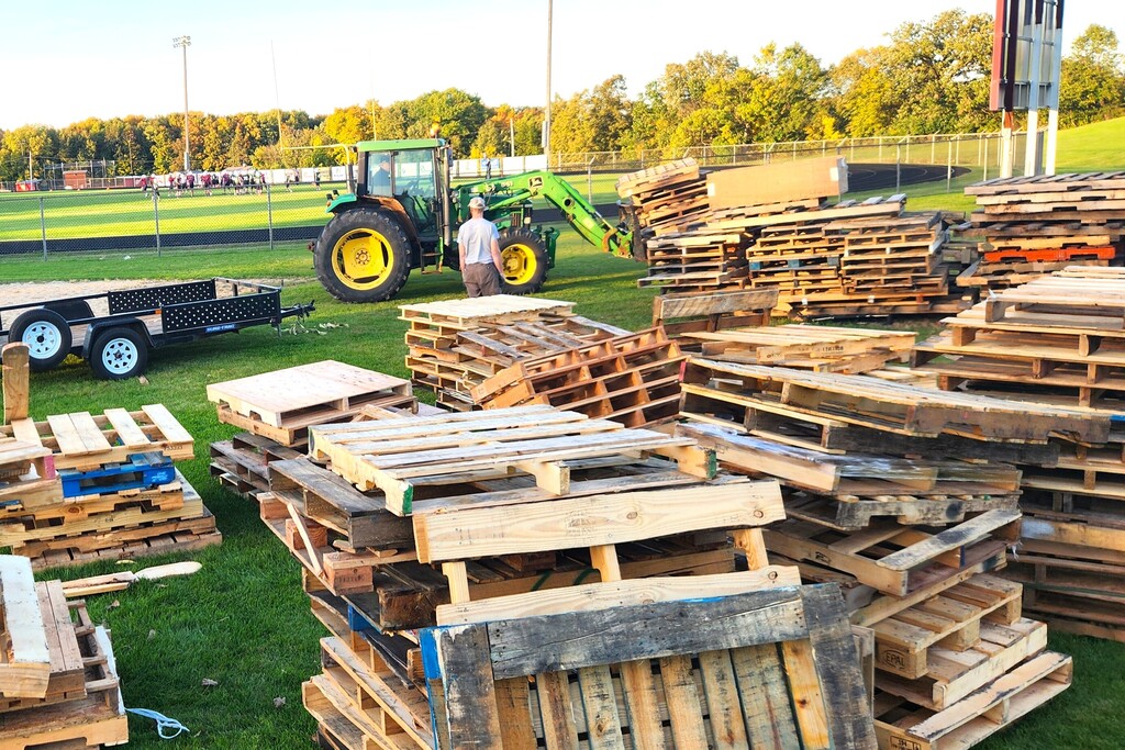 The Spartan Ship is ready for the annual HOCO bonfire on Thursday, 10/8, following the home volleyball game where our Mayville Cardinals take on the Laconia Spartans!