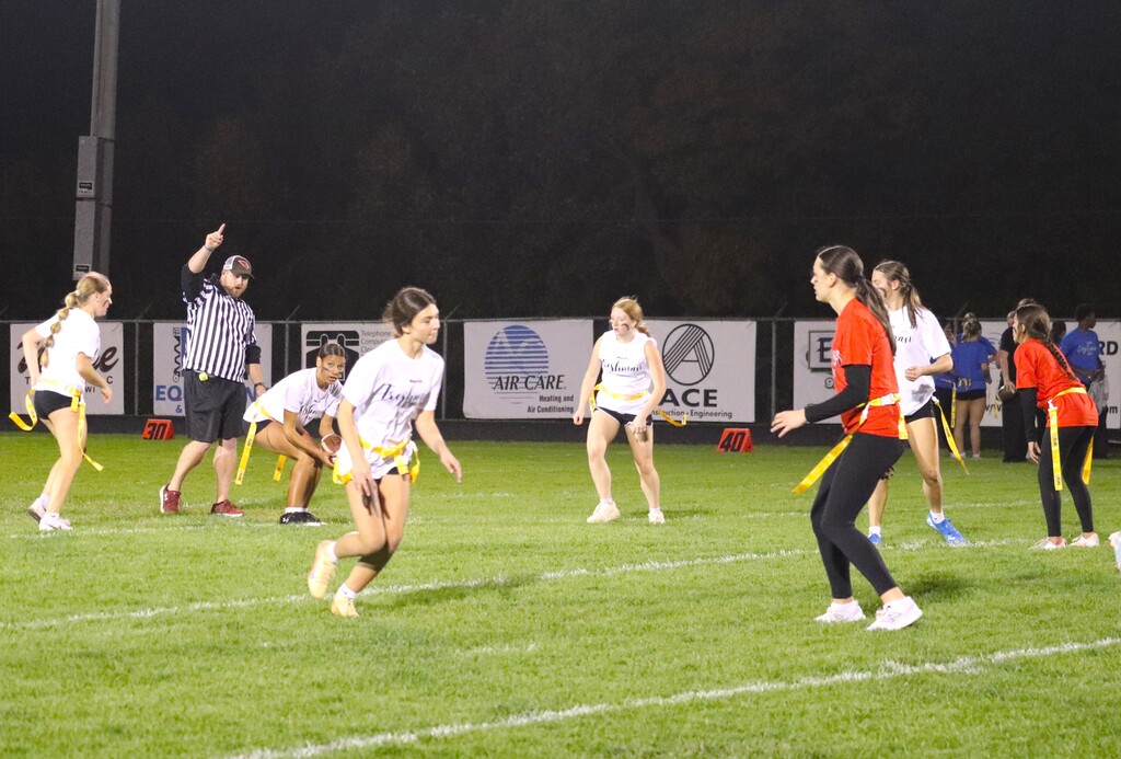 HOCO Powder Puff football action shots