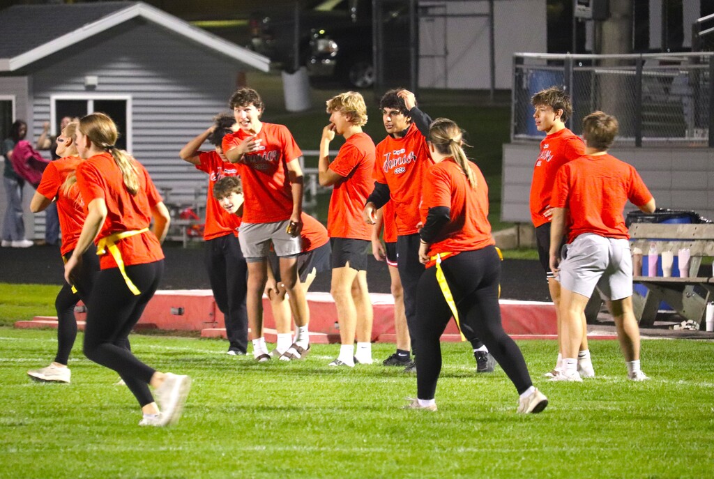 HOCO Powder Puff football action shots